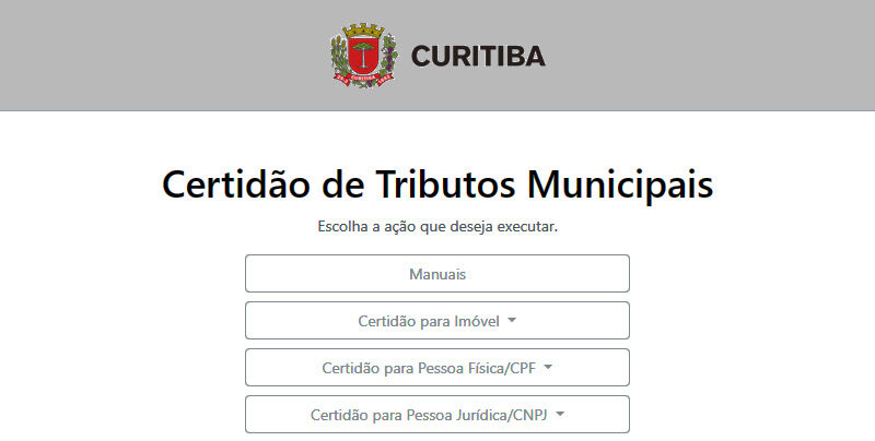 Curitiba tem novo portal para emissão de Certidões Municipais
