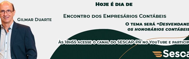 Honorários contábeis é tema de encontro online hoje